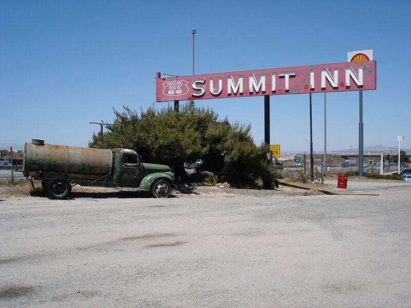 Summit Inn, Cajon Pass, California, travelling Route 66 by motorcycle.