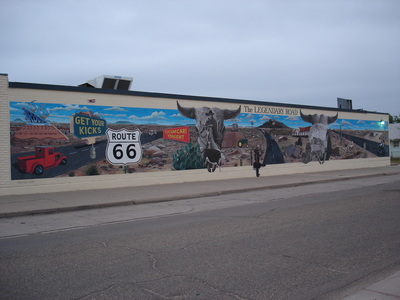 Wall mural in Tucumcari, Route 66.