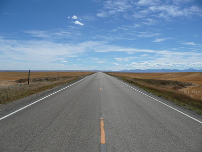 Road and sky Montana.